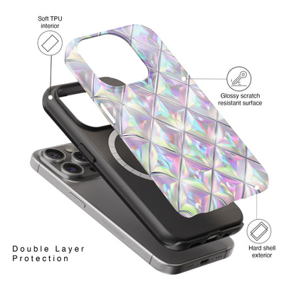 Iridescent Diamond Pattern Design iPhone Case