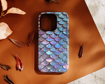 Iridescent Mermaid Scale Pattern Design iPhone Case