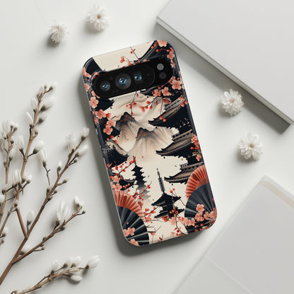 Sakura Pagoda Japanese Art Design Phone Case for Google Pixel