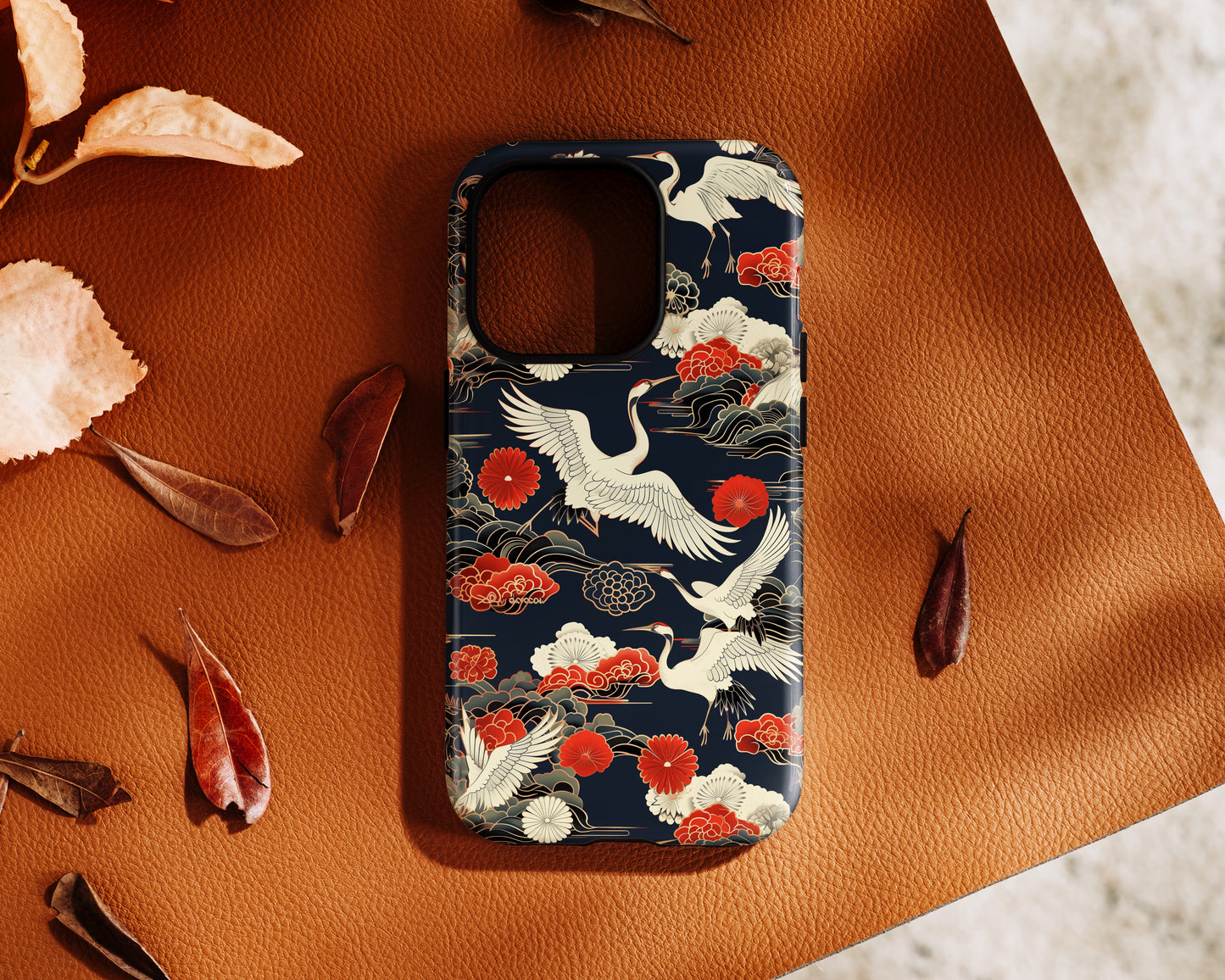 Japanese Crane Design iPhone Case