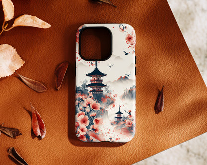 Japanese Pagoda Design iPhone Case