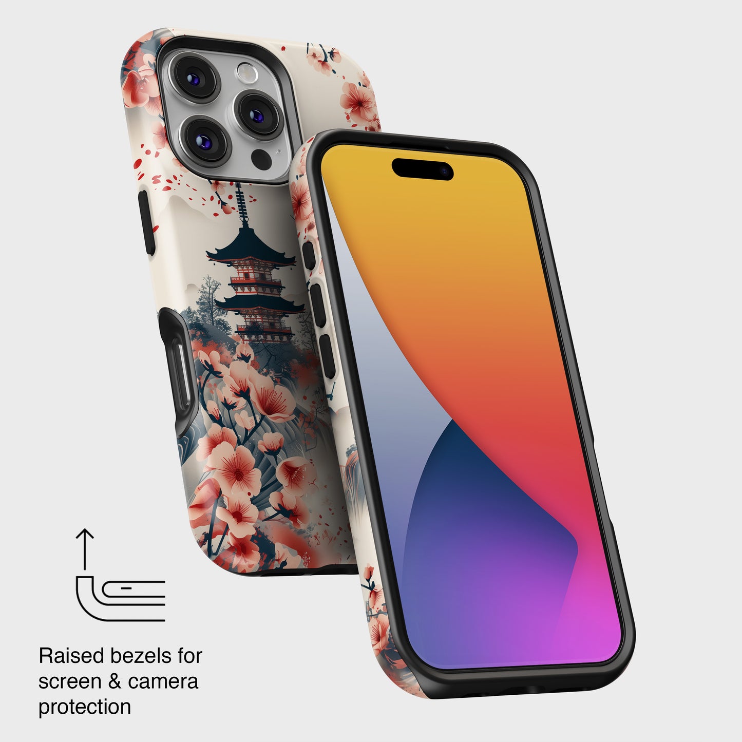 Japanese Pagoda Design iPhone Case