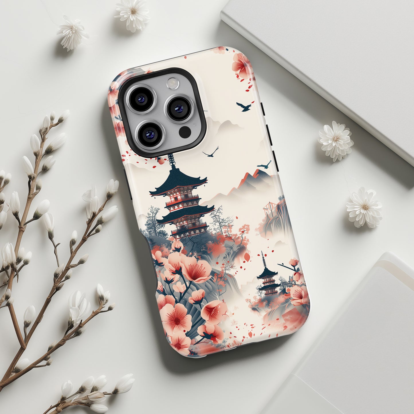 Japanese Pagoda Design iPhone Case