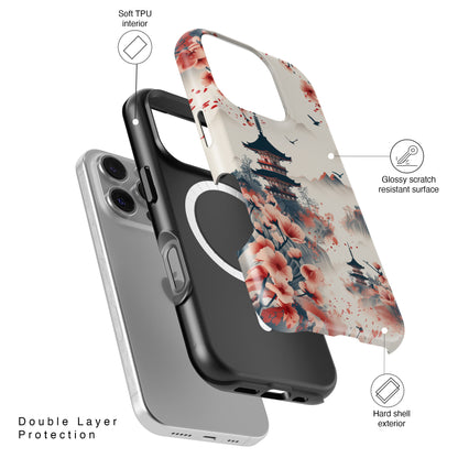 Japanese Pagoda Design iPhone Case