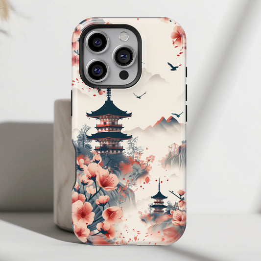 Japanese Pagoda Design iPhone Case