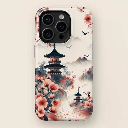 Japanese Pagoda Design iPhone Case