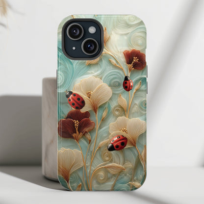 Ladybug Garden Design iPhone Case