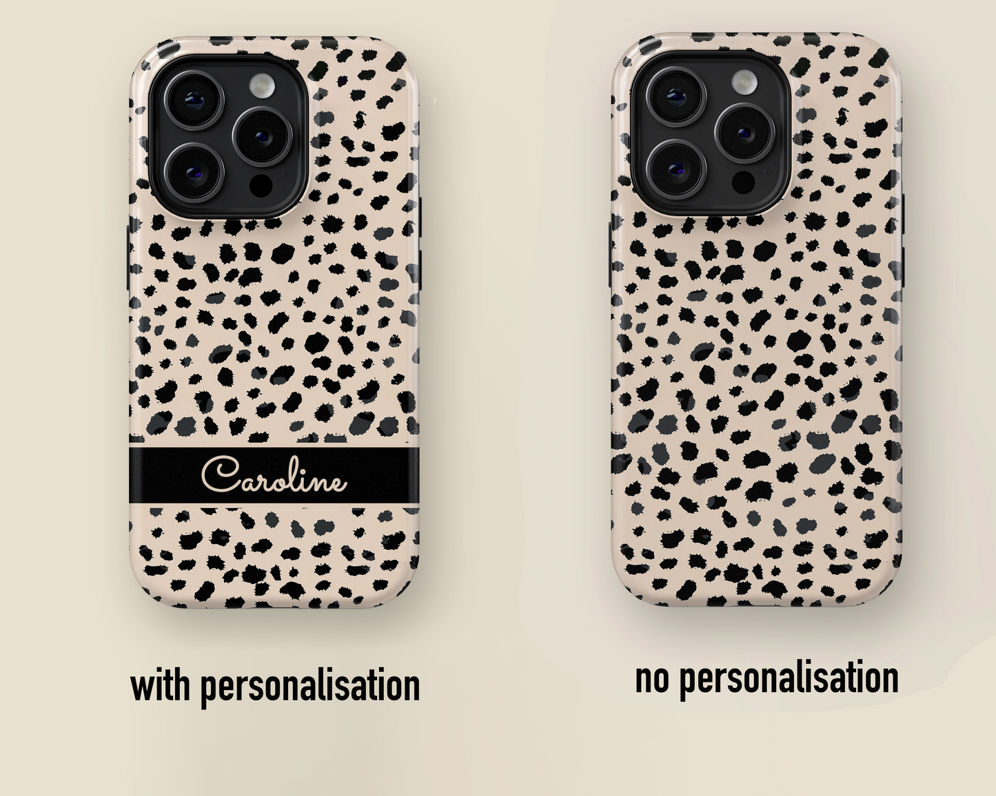 Personalised Leopard Pattern Print Design iPhone Case