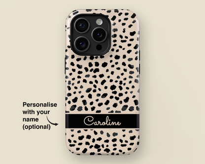 Personalised Leopard Pattern Print Design iPhone Case