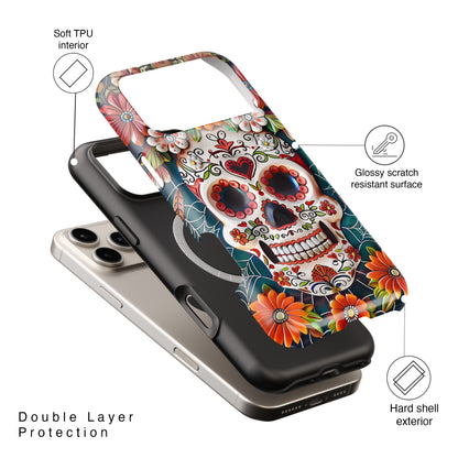 Calaveritas Mexican Sugar Skull Design iPhone Case