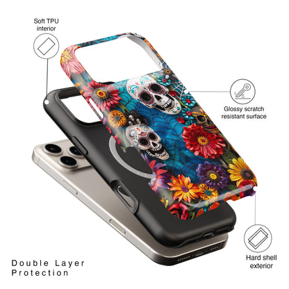 Calaveritas Mexican Sugar Skull Design 2 iPhone Case