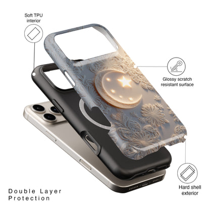 Moonlit Blossom Design iPhone Case