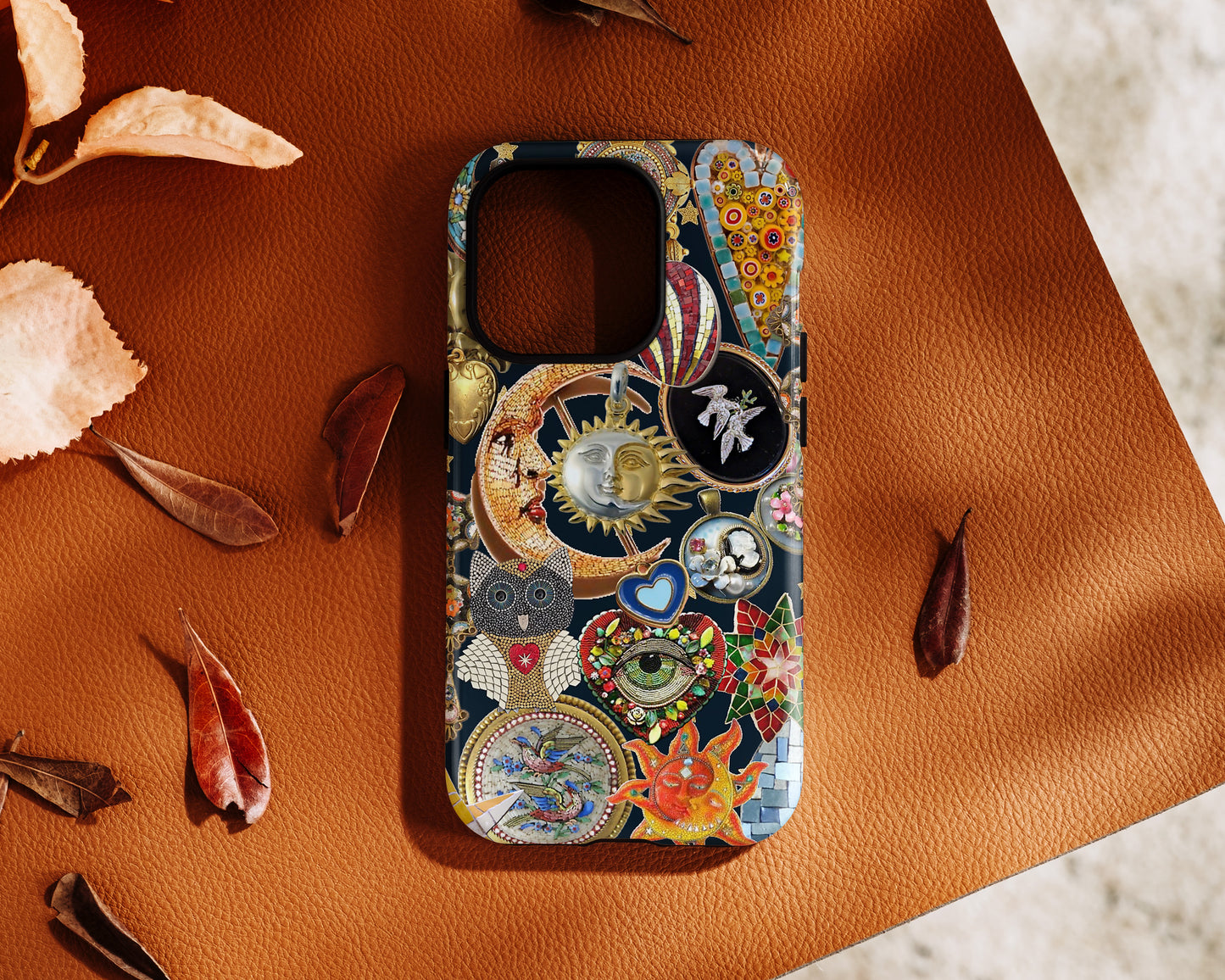 Mosaic Charm Vintage Collage Design iPhone Case