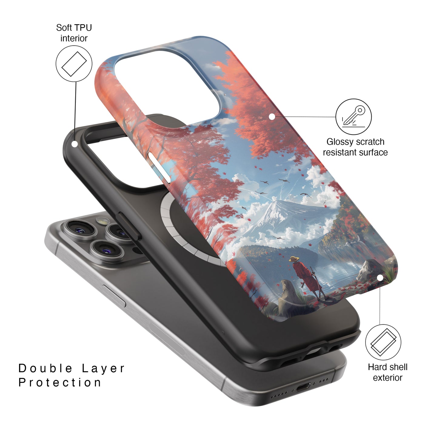 Anime Mount Fuji Design iPhone Case