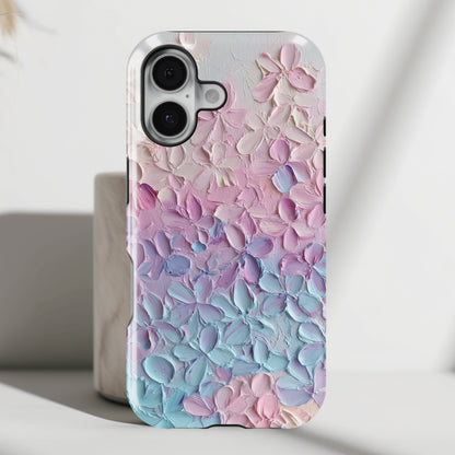 Pastel Flower Abstract Oil Painting Design iPhone Case