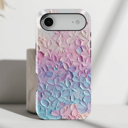 Pastel Flower Abstract Oil Painting Design iPhone Case