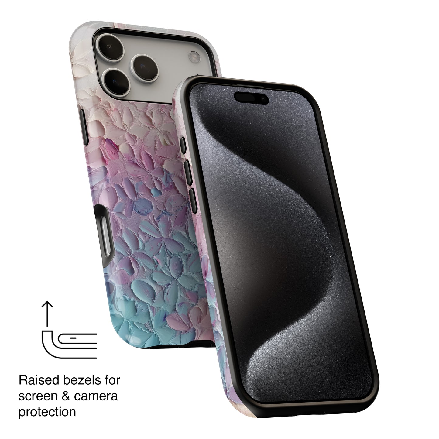 Pastel Flower Abstract Oil Painting Design iPhone Case
