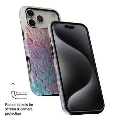 Pastel Flower Abstract Oil Painting Design iPhone Case