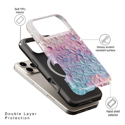 Pastel Flower Abstract Oil Painting Design iPhone Case