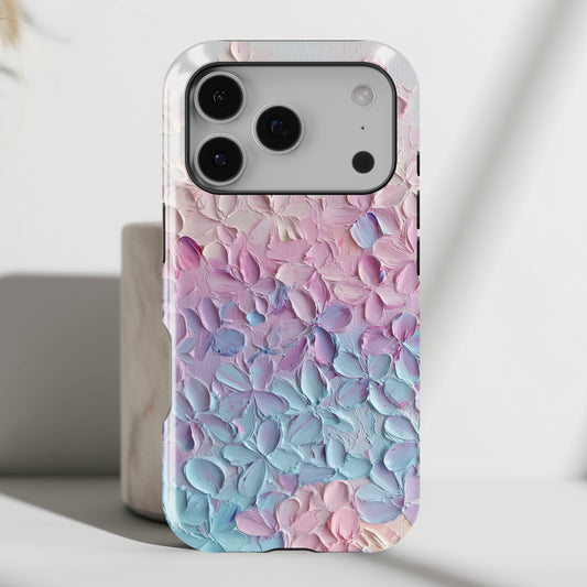 Pastel Flower Abstract Oil Painting Design iPhone Case