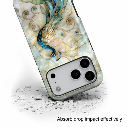 Peacock Stained Glass Design iPhone Case