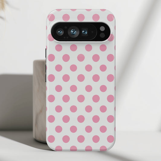 Pink Polka Dot Pattern Design Phone Case for Google Pixel
