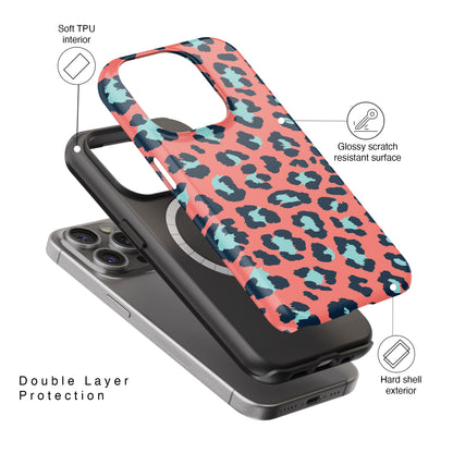 Pink Leopard Print Design iPhone Case