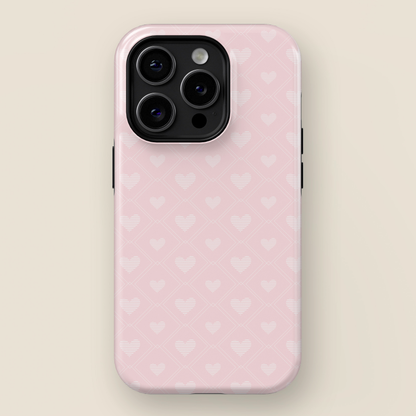 Cute Pink Hearts Pattern Design iPhone Case