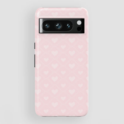 Cute Pink Hearts Pattern Design iPhone Case