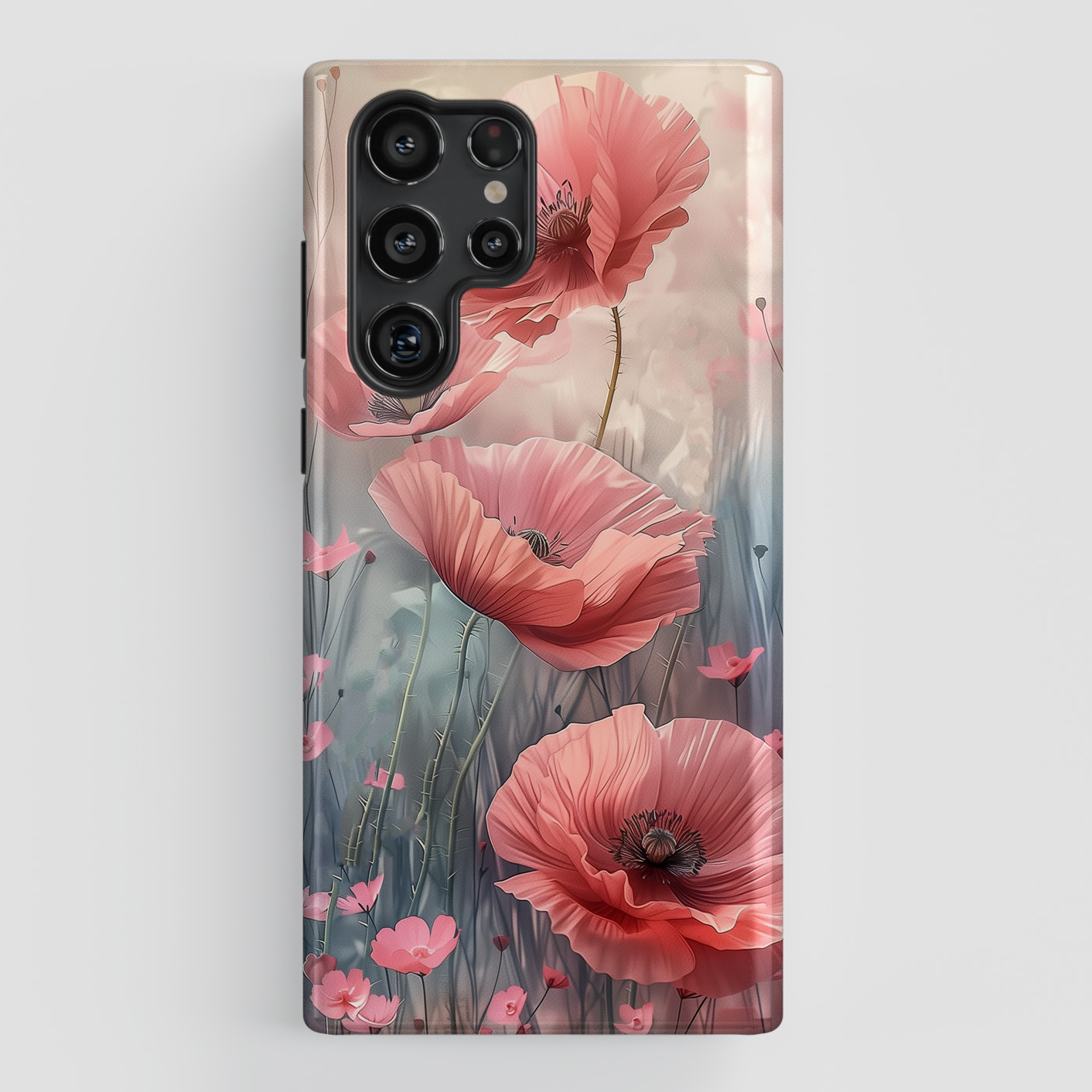 Poppy Flowers Watercolour Painting Design Samsung Phone Case