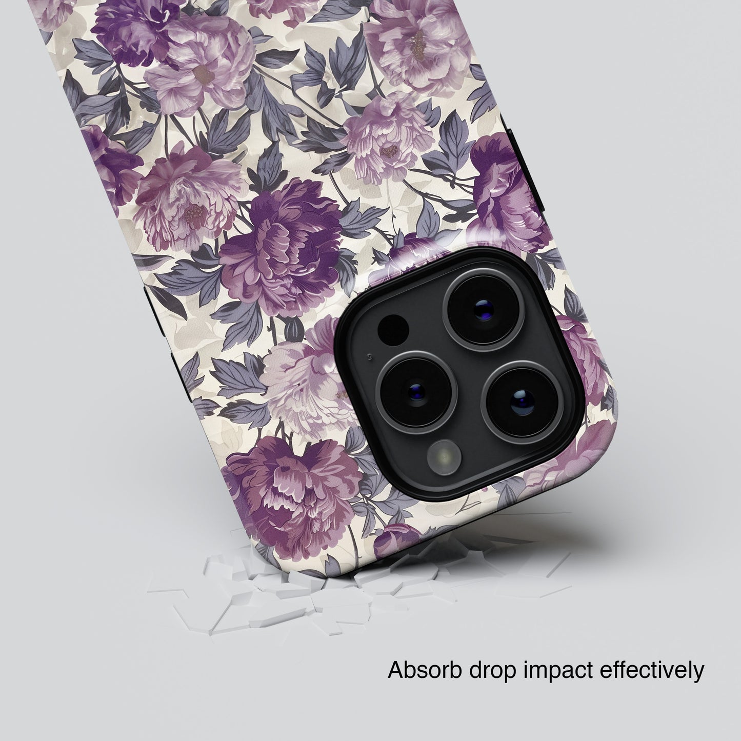 Vintage Purple Flower Art Design iPhone Case