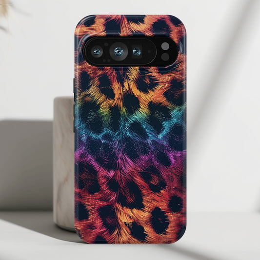 Rainbow Cheetah Pattern Design Phone Case for Google Pixel
