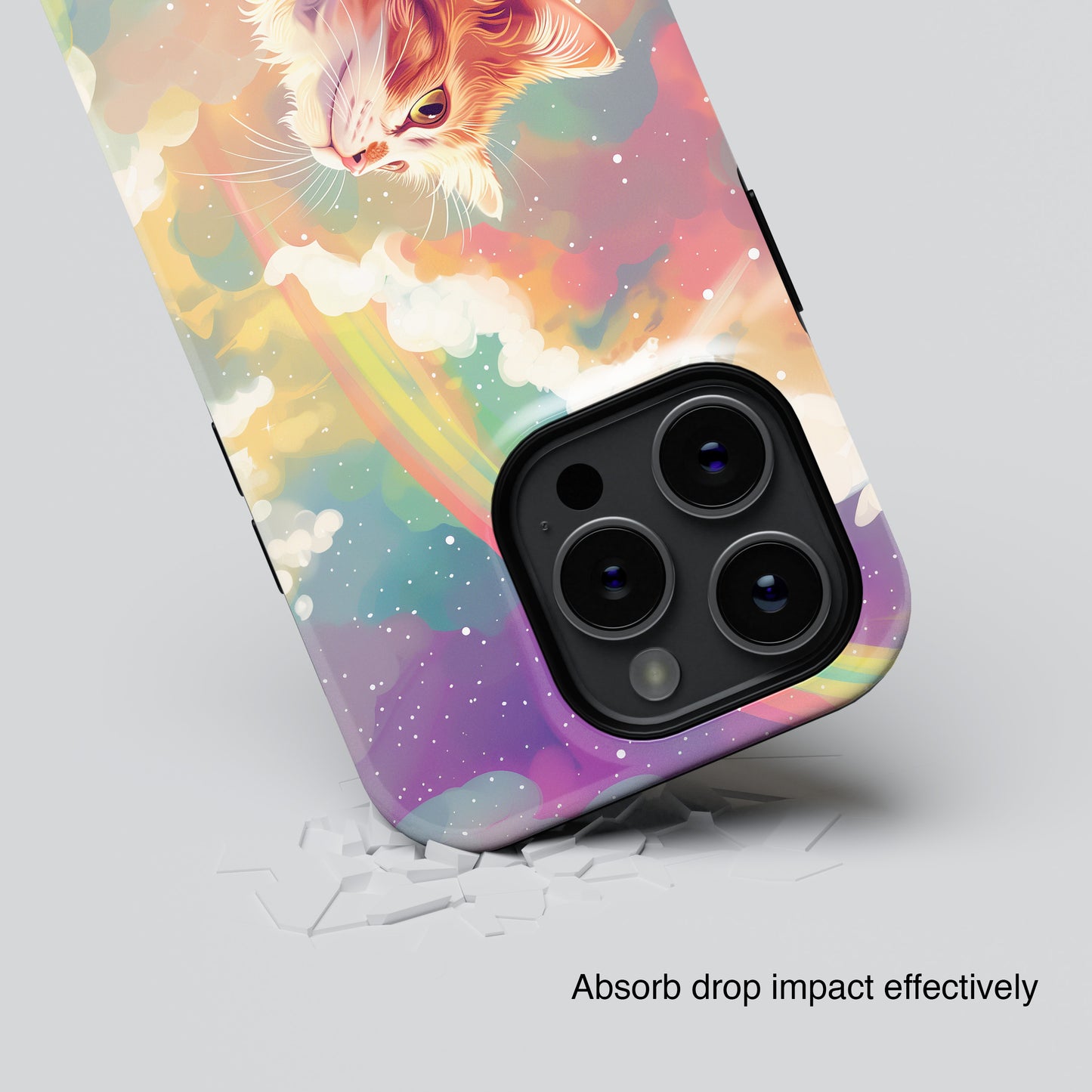 Rainbow Cat Design iPhone Case