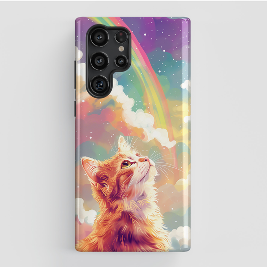 Rainbow Cat Design Samsung Phone Case