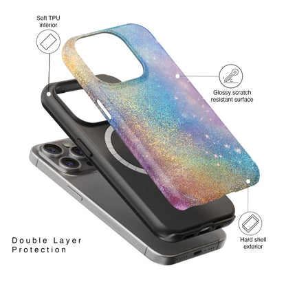 Rainbow Glitter Design iPhone Case