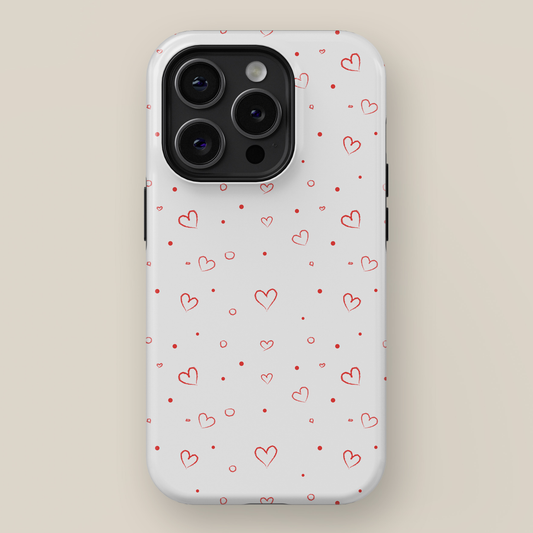 Cute Hearts Pattern Design iPhone Case