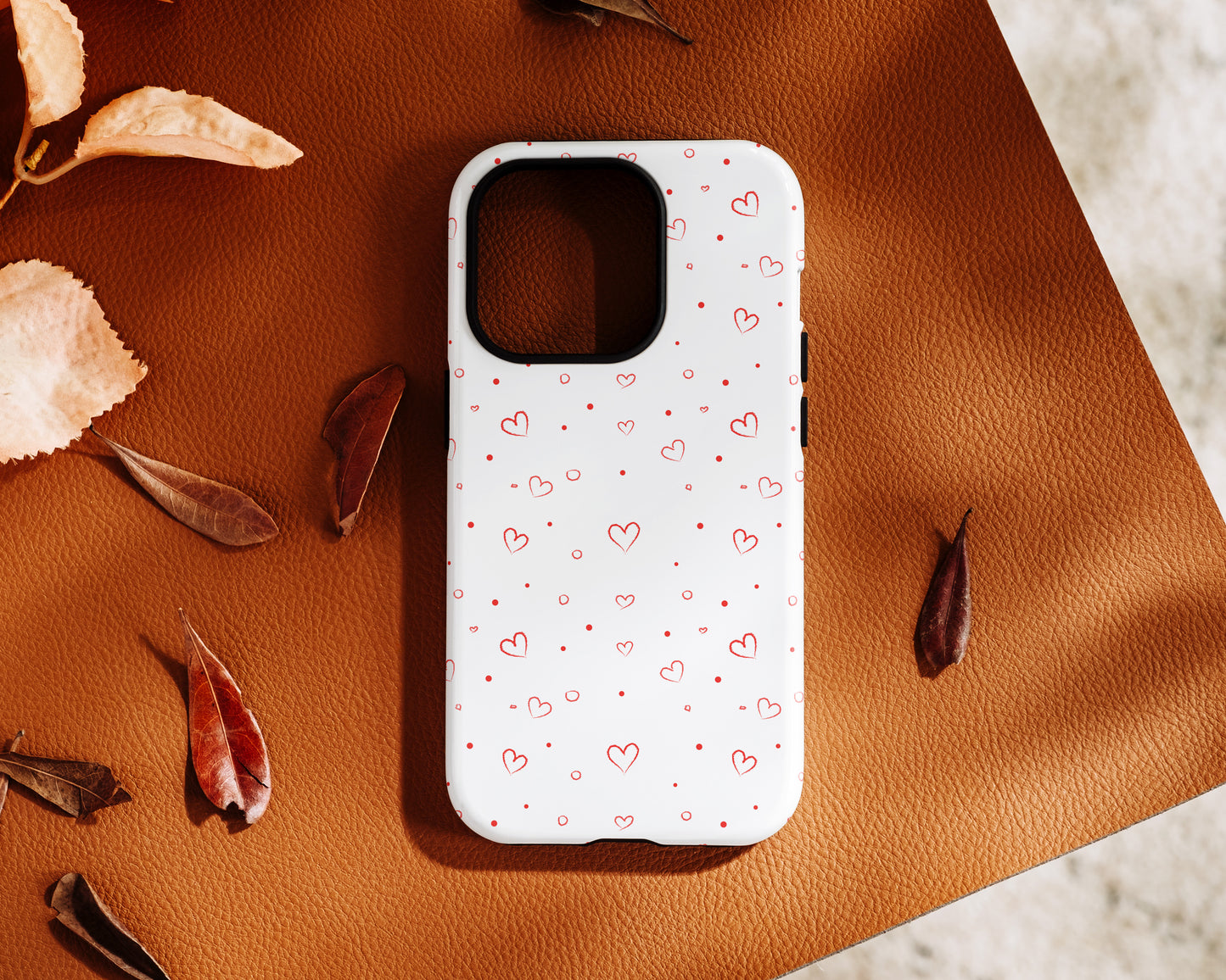 Cute Hearts Pattern Design iPhone Case