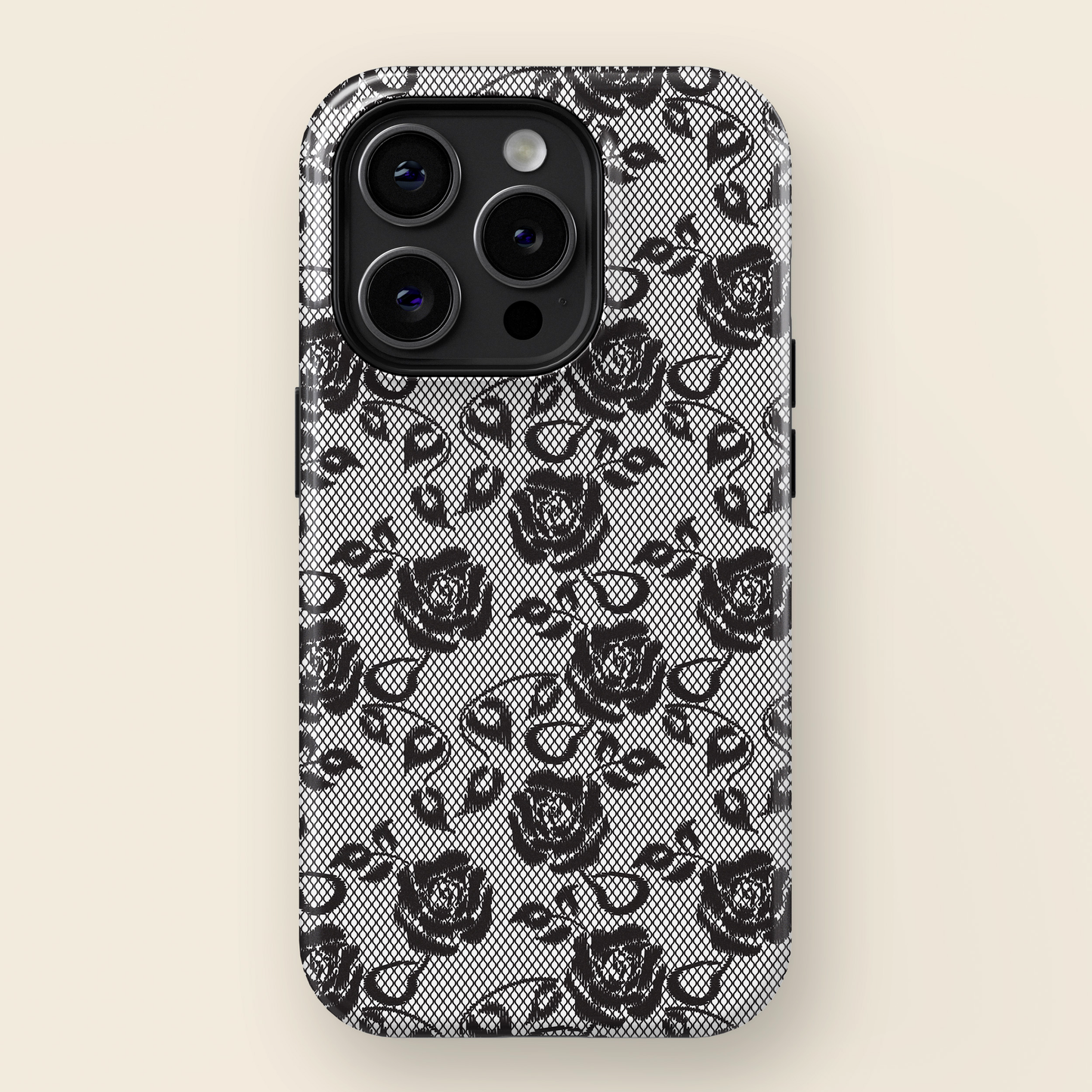 Retro Floral Lace Design iPhone Case