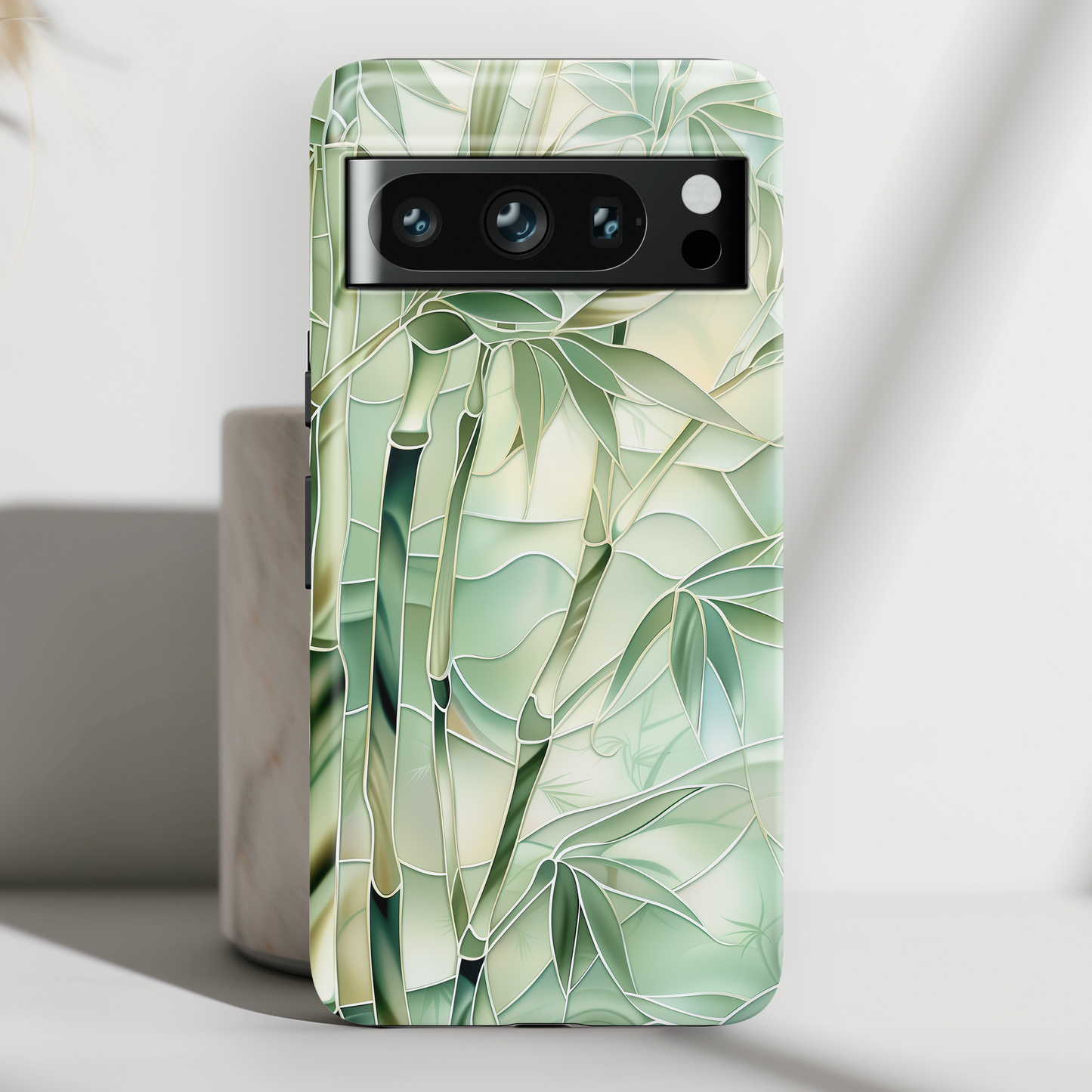 Bamboo Stained Glass Design Google Pixel Phone Case