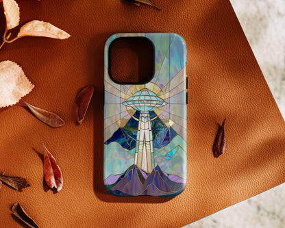 UFO Stained Glass Design iPhone Case