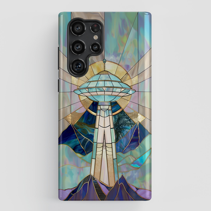 UFO Stained Glass Design Samsung Phone Case