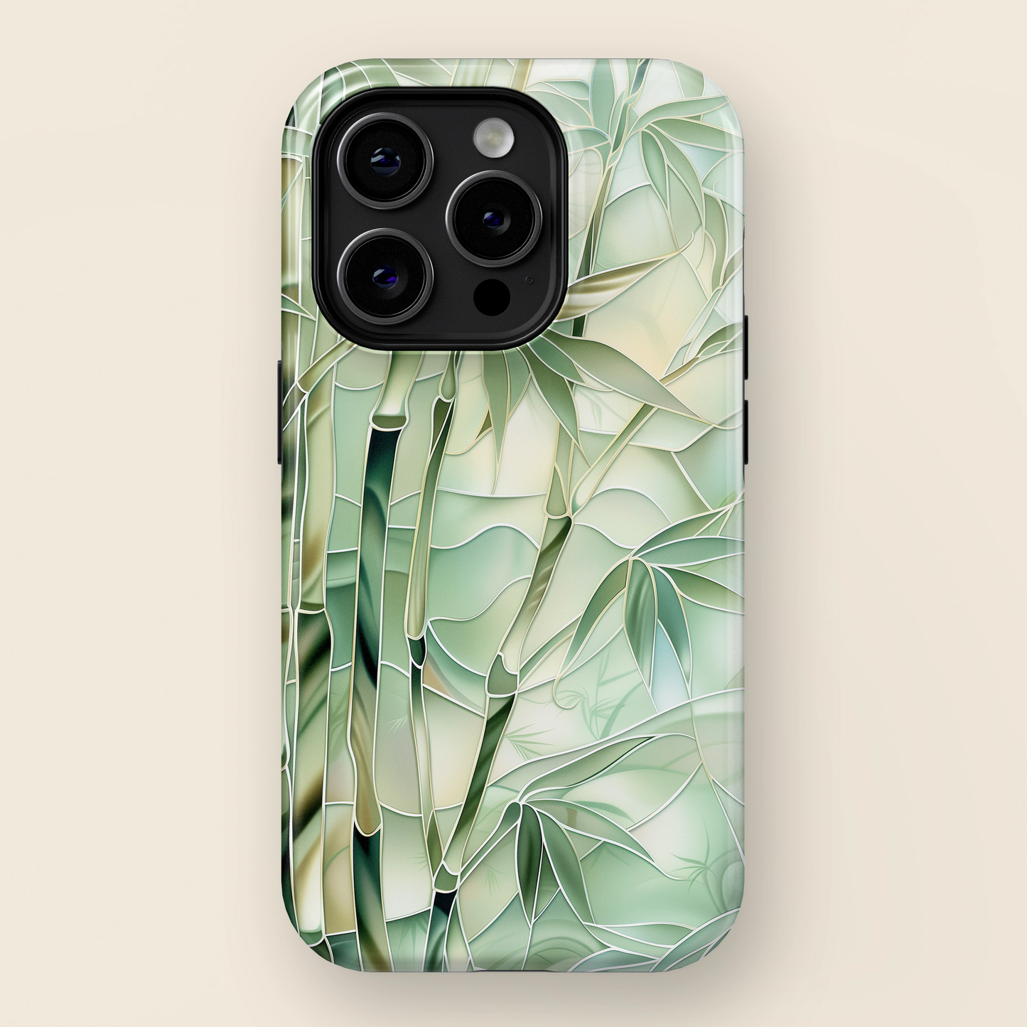 Bamboo Stained Glass Design iPhone Case