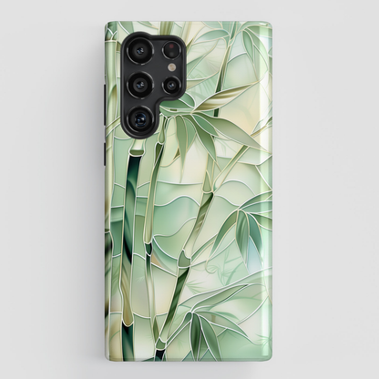 Bamboo Stained Glass Design Samsung Phone Case