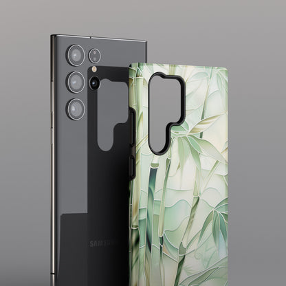 Bamboo Stained Glass Design Samsung Phone Case