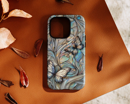 Butterflies Stained Glass Design iPhone Case