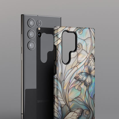 Butterflies Stained Glass Design Samsung Phone Case