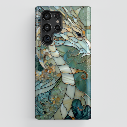 Dragon Stained Glass Design Samsung Phone Case