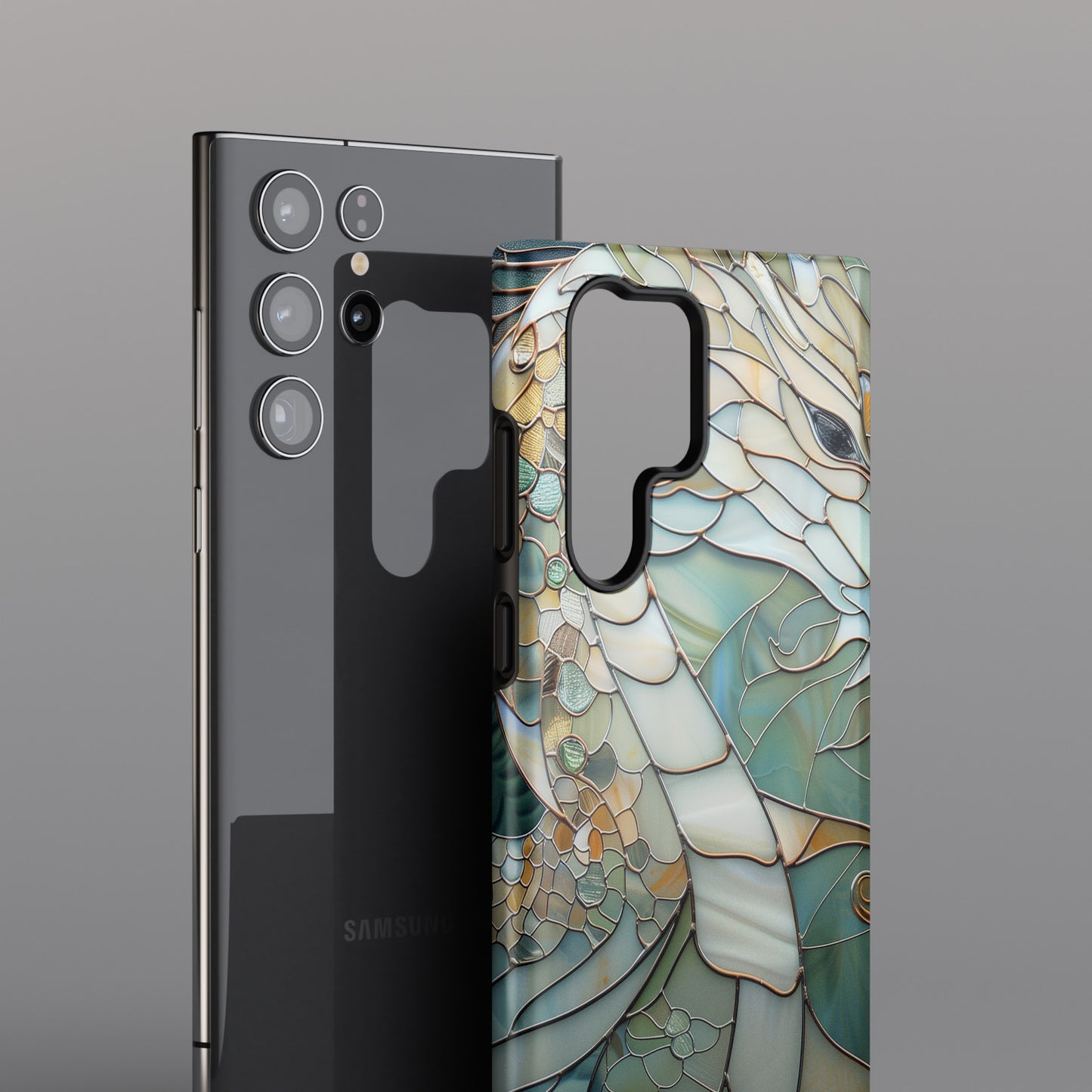 Dragon Stained Glass Design Samsung Phone Case