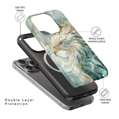 Eagle Stained Glass Design iPhone Case