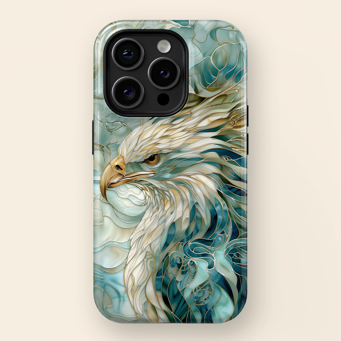 Eagle Stained Glass Design iPhone Case